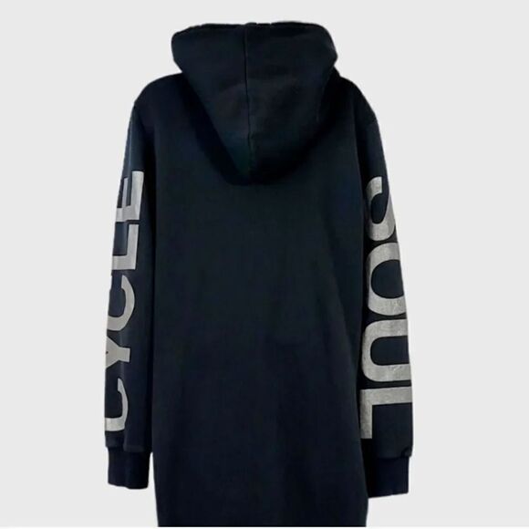 SoulCycle One Piece Zippered Hoodie Sweatshirt Jumpsuit in Black Size Medium - Picture 7 of 13